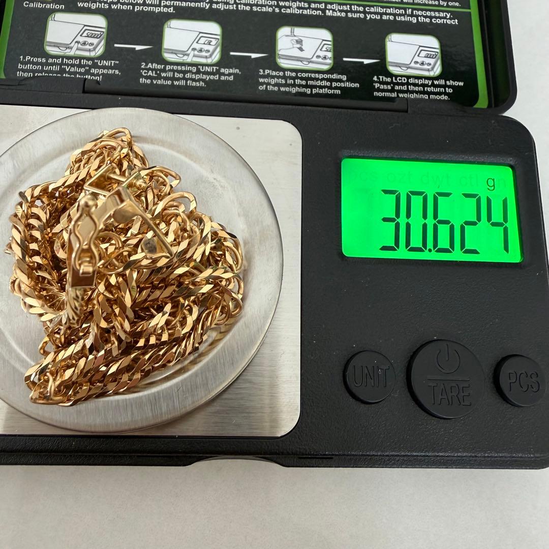 【造幣局検定】K18 喜平ネックレス 12面トリプル 30.5g 50cm