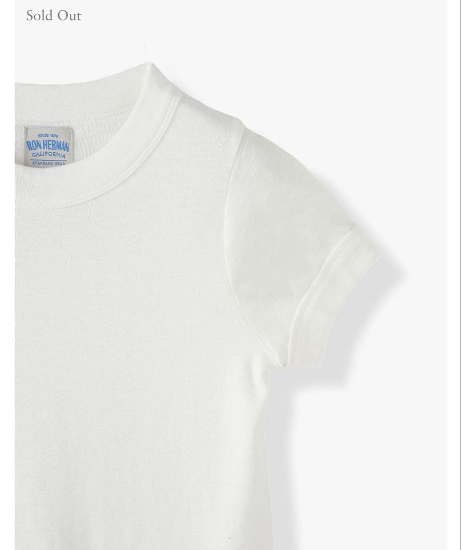 RON HERMAN ホワイト クルーネック Tシャツ