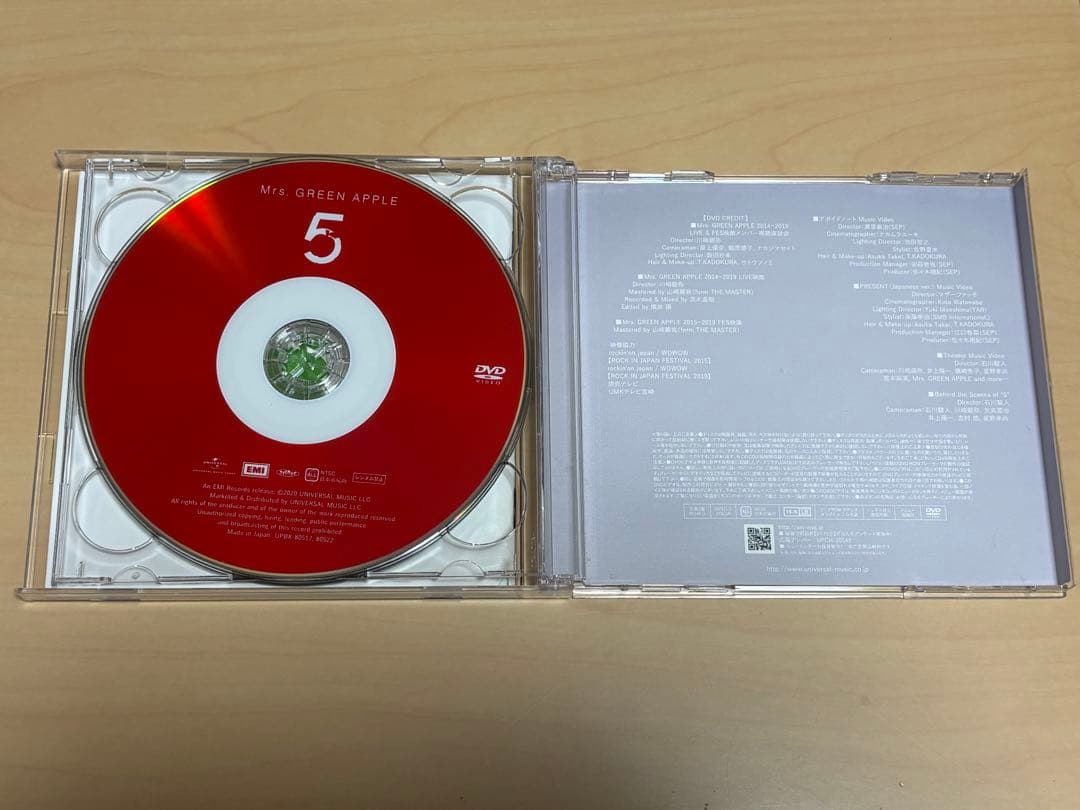 Mrs. GREEN APPLE 5 初回限定版Blu-ray フェーズ1