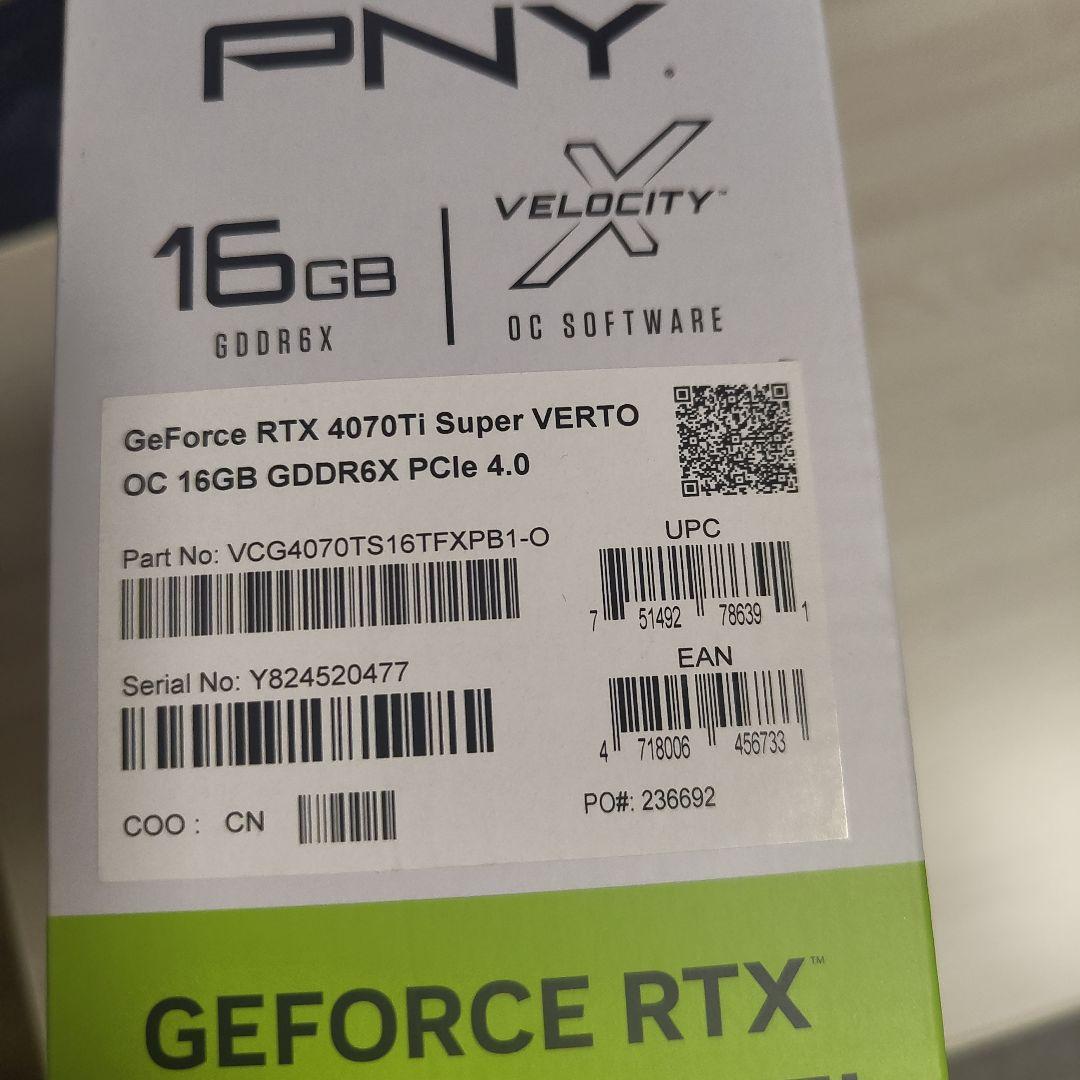グラフィックボード・グラボ・ビデオカード PNY GeForce RTX 4070Ti SUPER 16GB