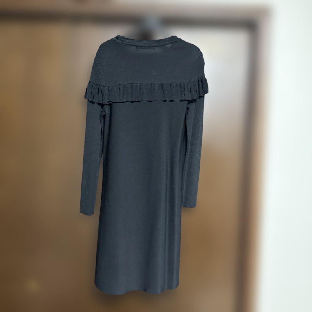 美品✨ FOXEY NEW YORK フリル付き長袖ワンピース