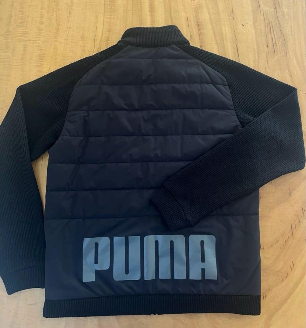 PUMA ジャケット Lサイズ 黒 メンズ ゴルフ ウェア アウター ジャンパー