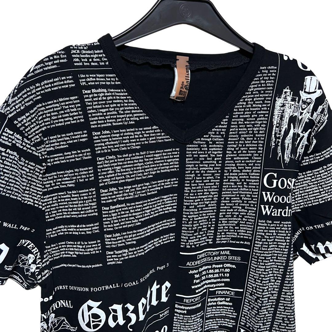 トップス John Galliano Archive News Paper T-shirt