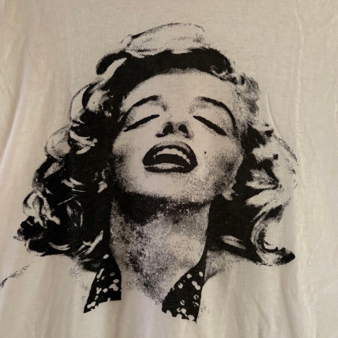 80's マリリンモンロー 染み込みプリントTシャツ ビンテージ　sizeS