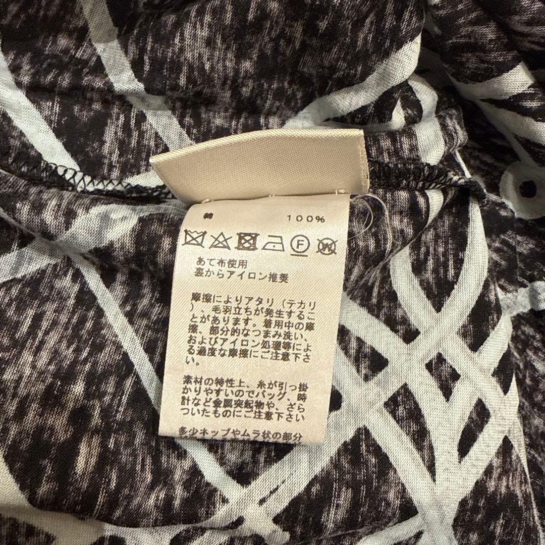 HERMES 幾何学模様 半袖ワンピース 36