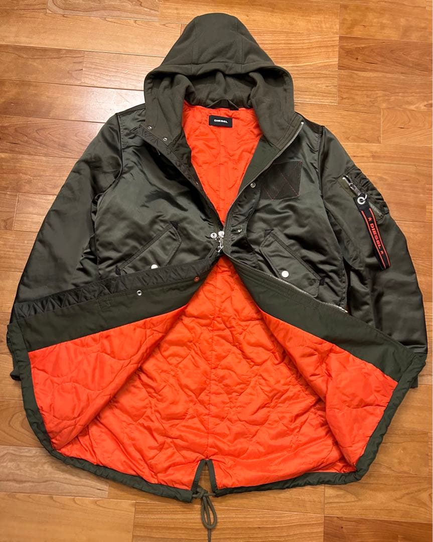 極美品　DIESEL ディーゼル　MA-1 　変形　ドッキングモッズコート　XL