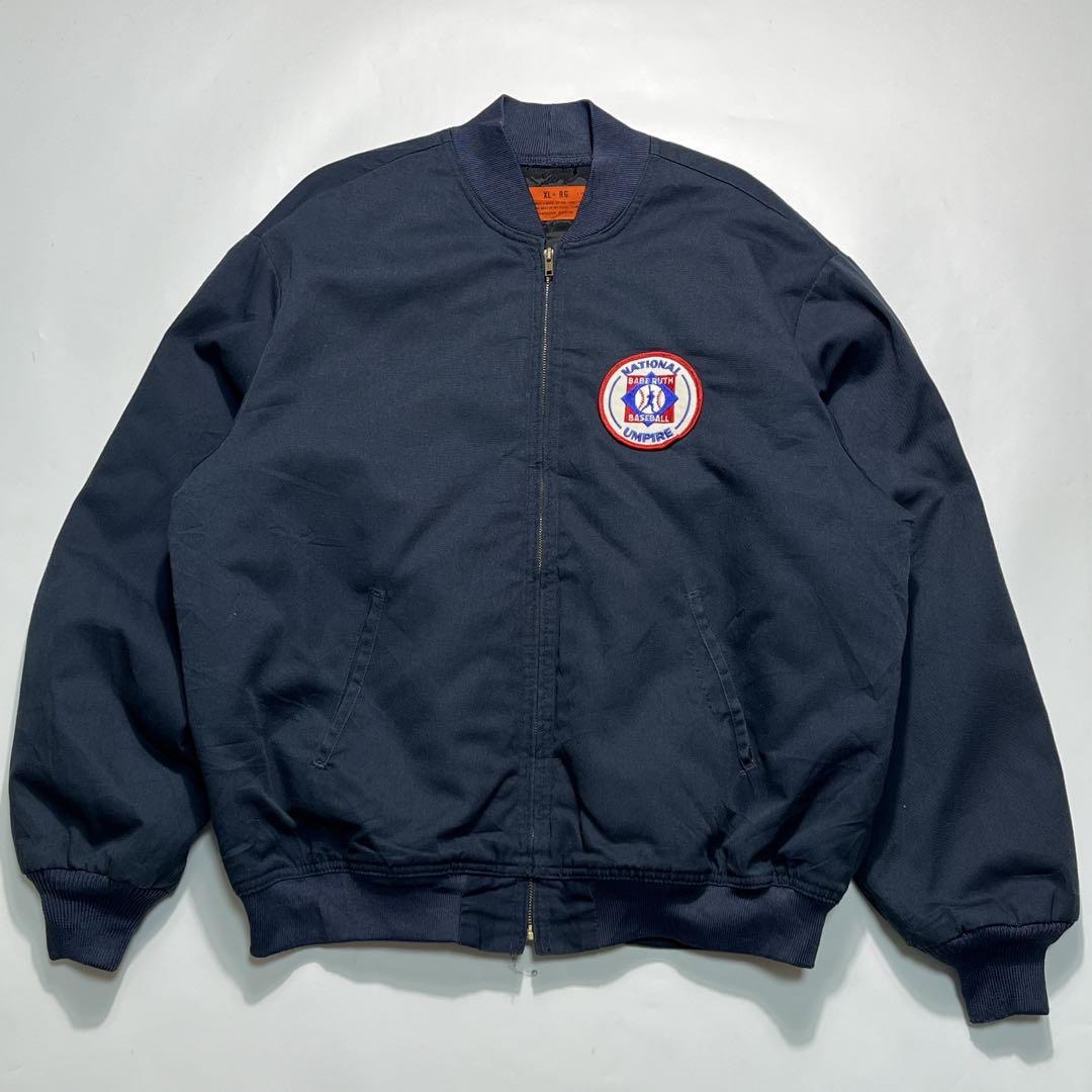 90s ディッキーズ MA1型 ワークジャケット XL 紺 ネイビー 8085