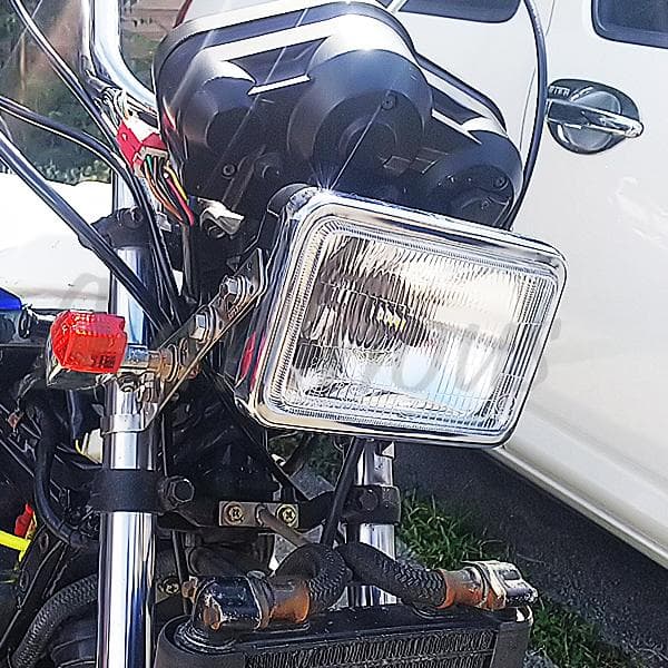 角型 ヘッドライト 角目 クリアレンズ ガラス H4タイプ