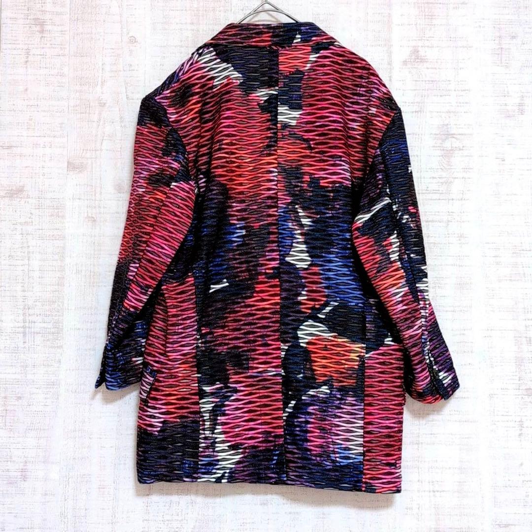 【極美品】トルネードマート 花魁プリント タックJQ ジャケット M ストレッチ