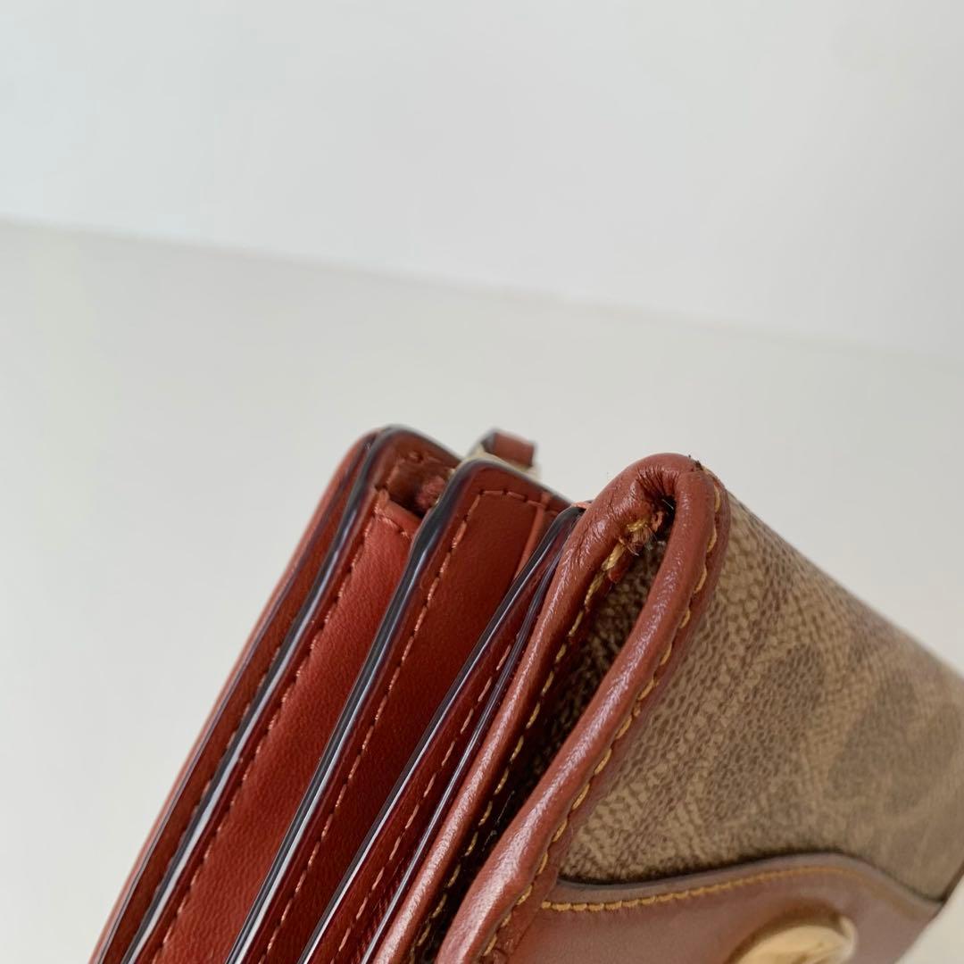 【COACH】コーチ　ストゥディオ ミディアム ウォレット 二つ折り財布　茶色