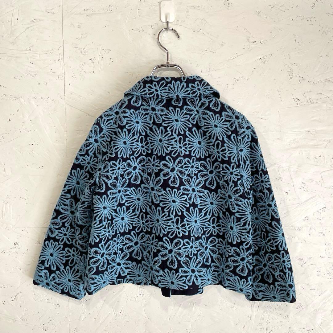 新品未使用タグ付き【machiko jinto】フラワー刺繍ジャケット　M