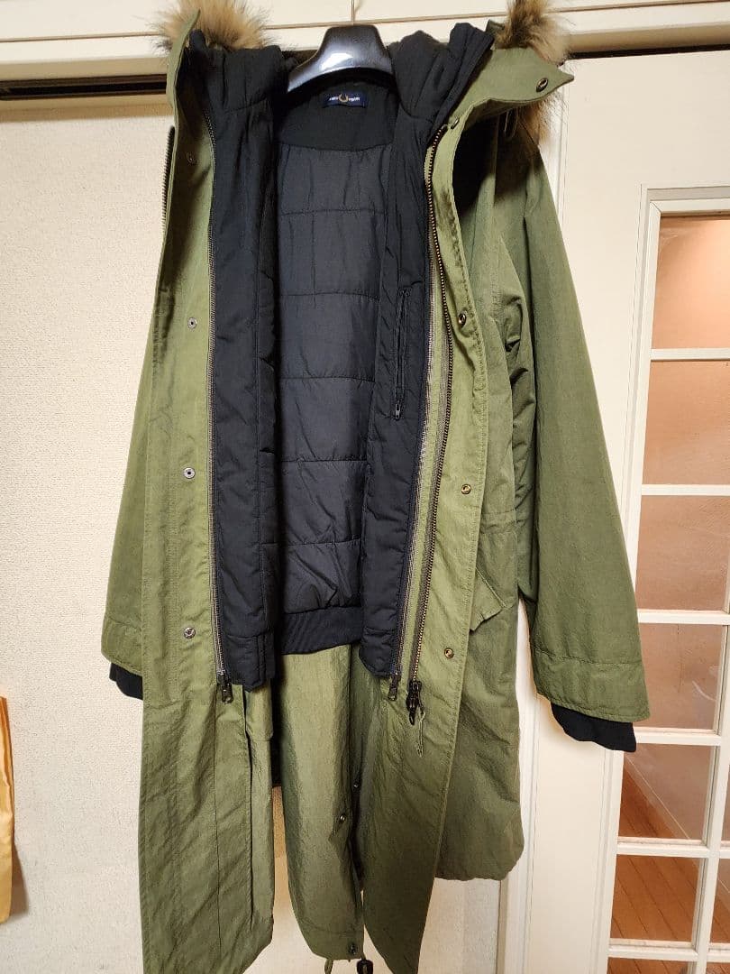 モン。Fred Perry オリーブ色 モッズコート