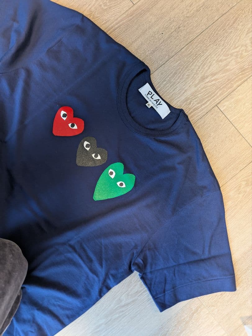 PLAY コムデギャルソン　ハート Tシャツ ネイビー