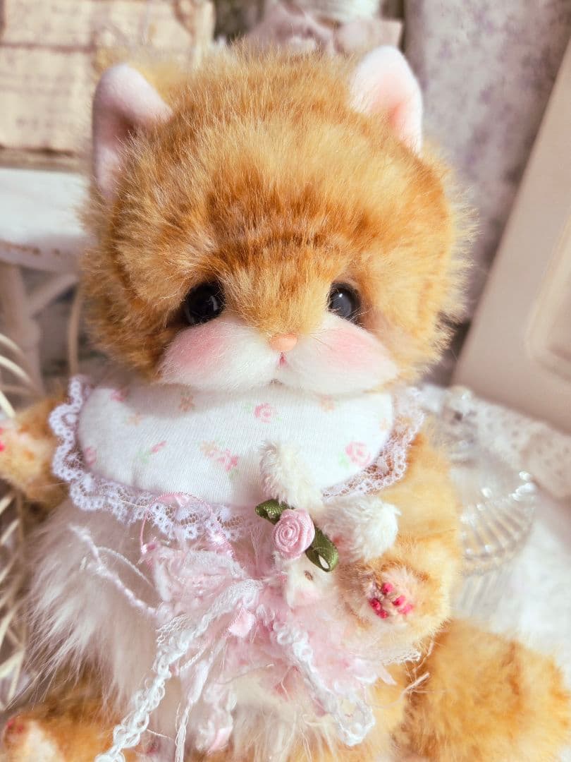 ꫛꫀꪝ✧‧˚babyちゃとらねこちゃん♡おくるみ付き♪テディベア