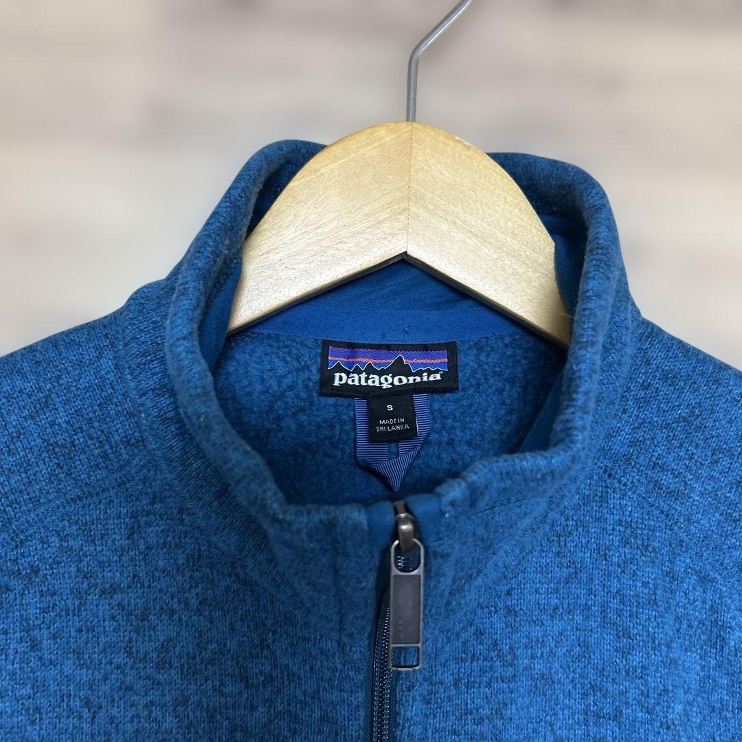 patagonia 青 ジップアップ ベスト
