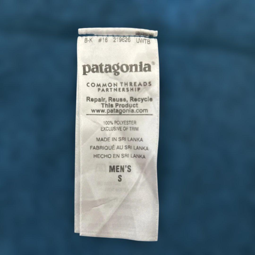 patagonia 青 ジップアップ ベスト