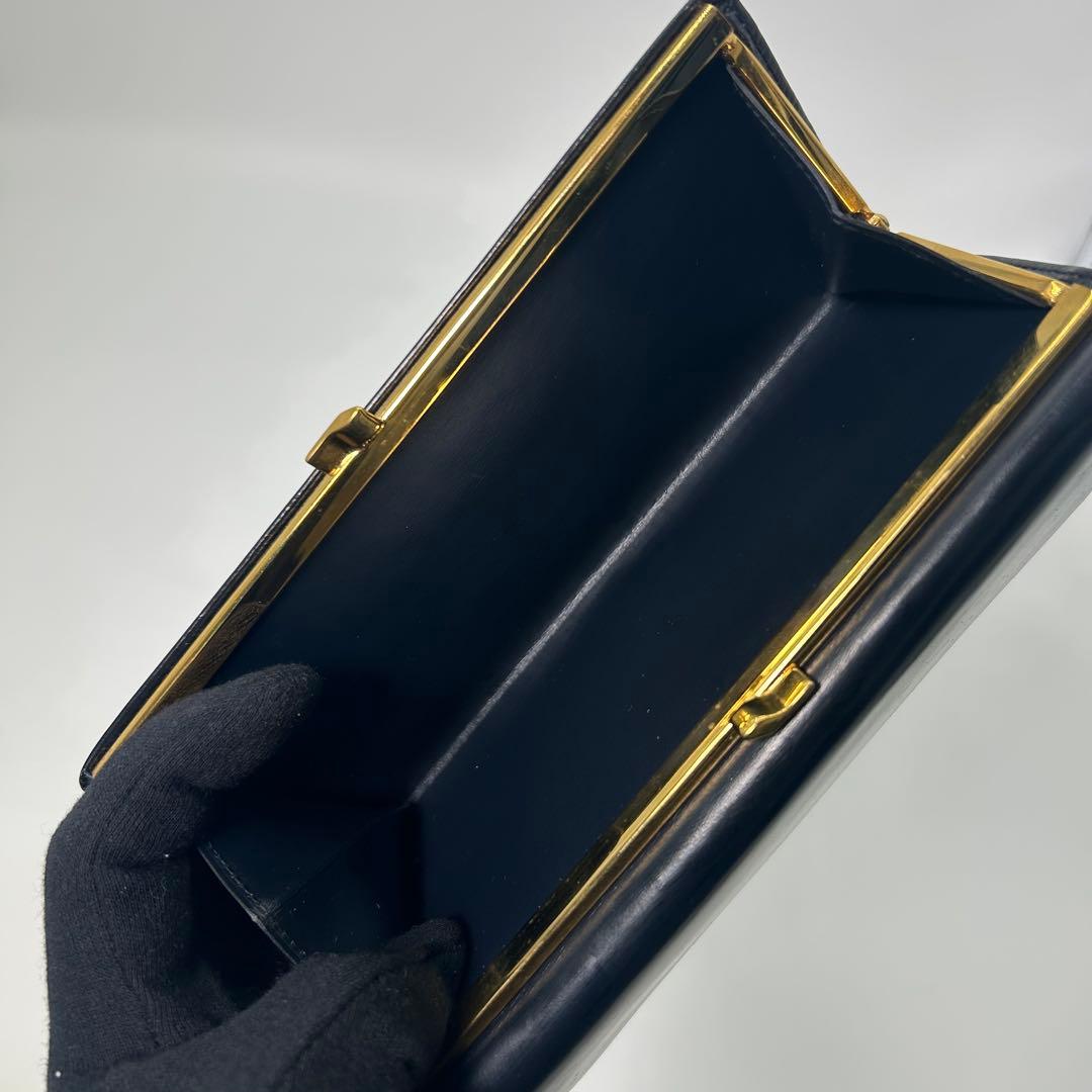 【希少】Cartier カルティエ マスト ドゥ 長財布 がま口 ダークネイビー