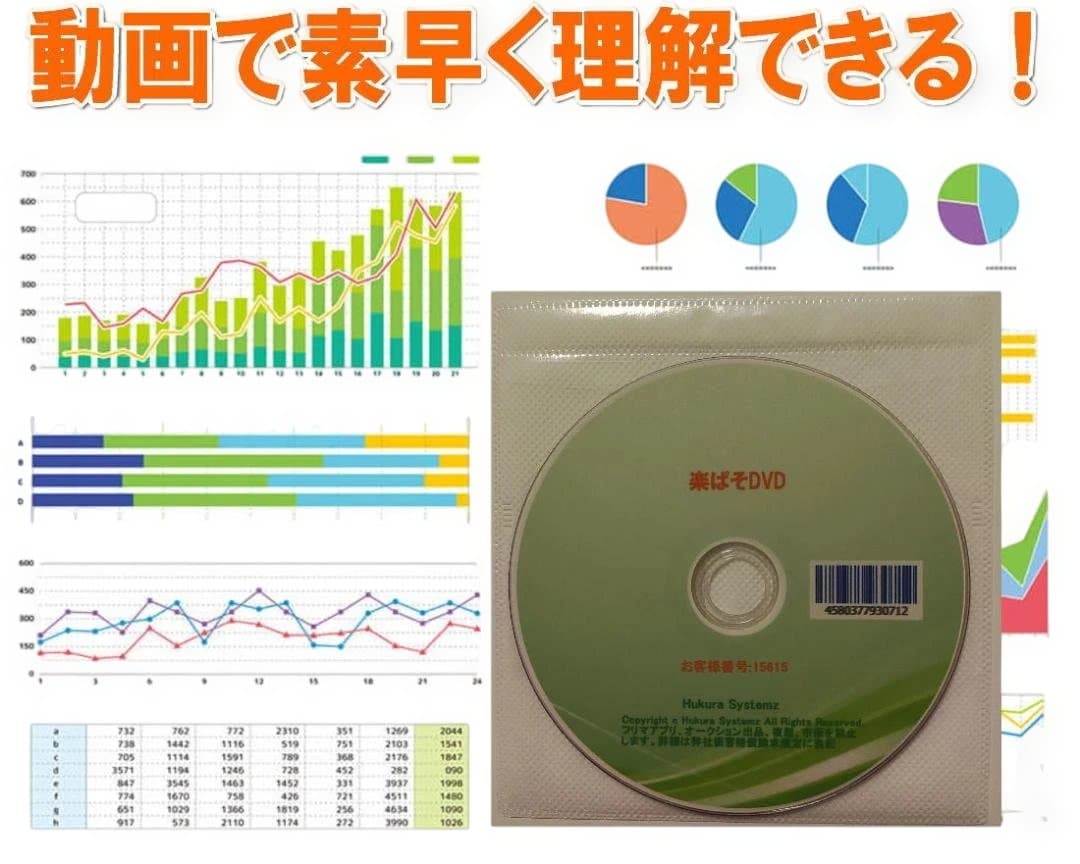 動画パソコン教室【楽ぱそDVD】365/2024/2021エクセル上達
