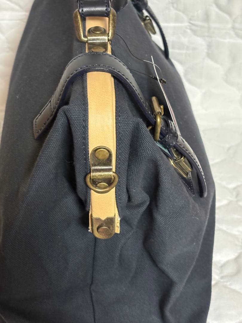 【本日限定！】未使用品 木和田 ダレスタイプボストンバッグ ネイビー　日本製