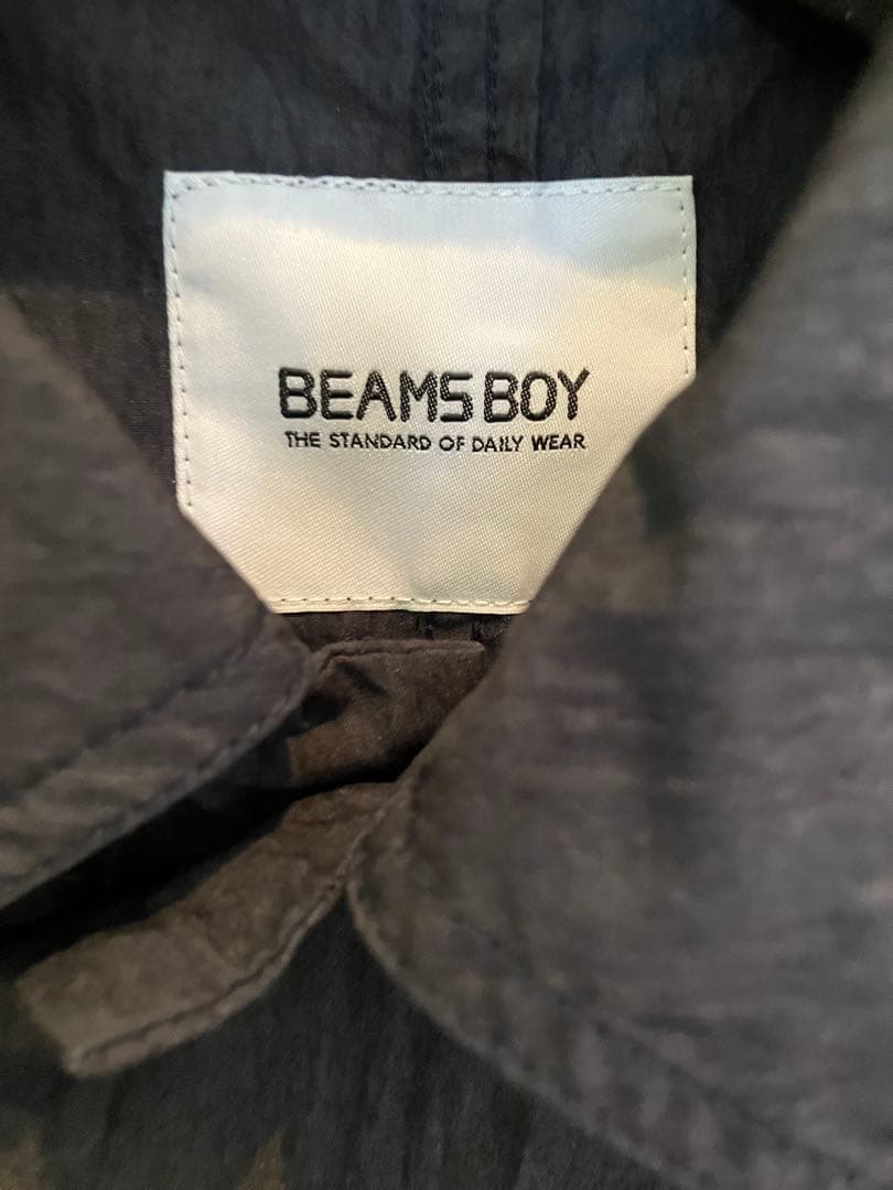 BEAMS BOY コットン ナイロン ミリタリー ステンカラー コート