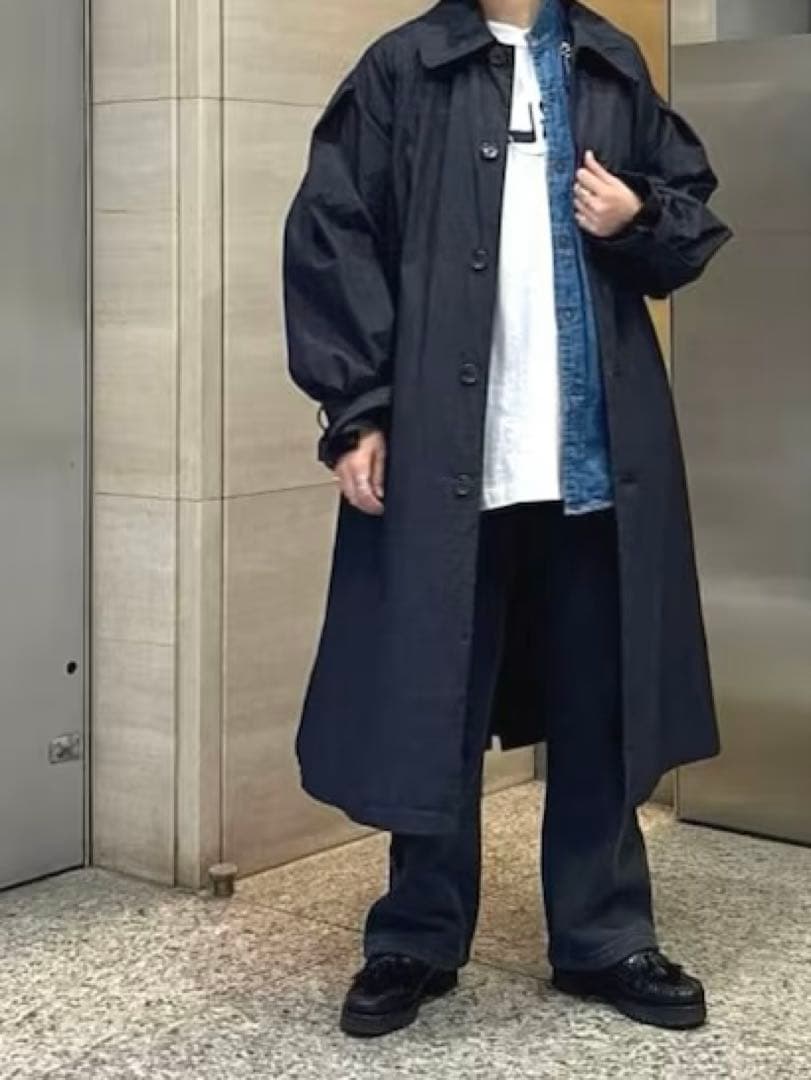 BEAMS BOY コットン ナイロン ミリタリー ステンカラー コート