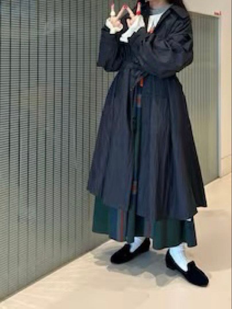 BEAMS BOY コットン ナイロン ミリタリー ステンカラー コート
