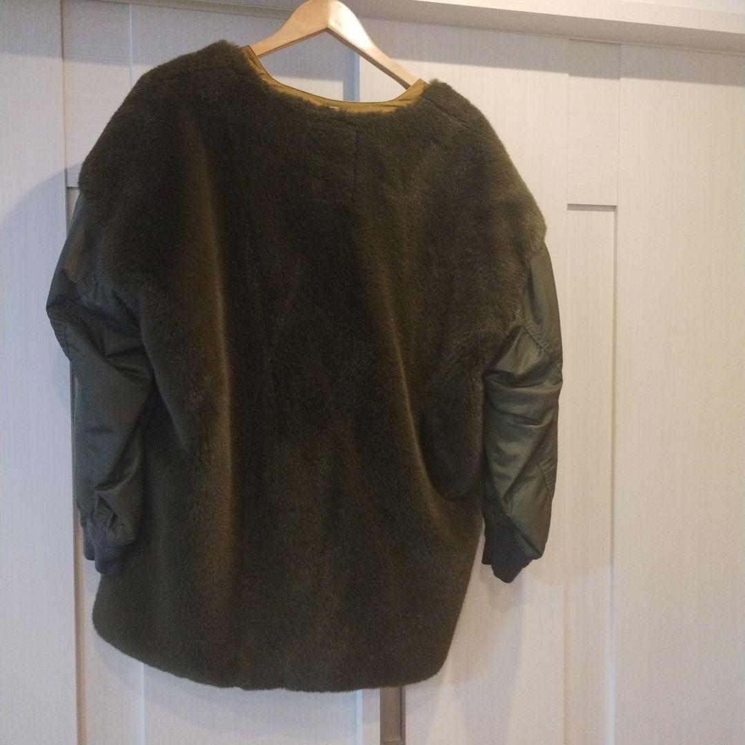 【etsinta】ファー切り替え　ジャケット