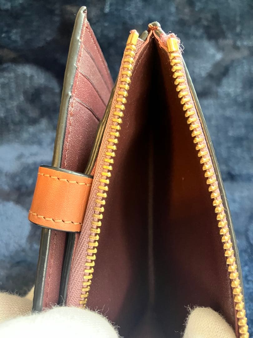 ※kaimama 　LOEWE スリムジップバイフォールドウォレット