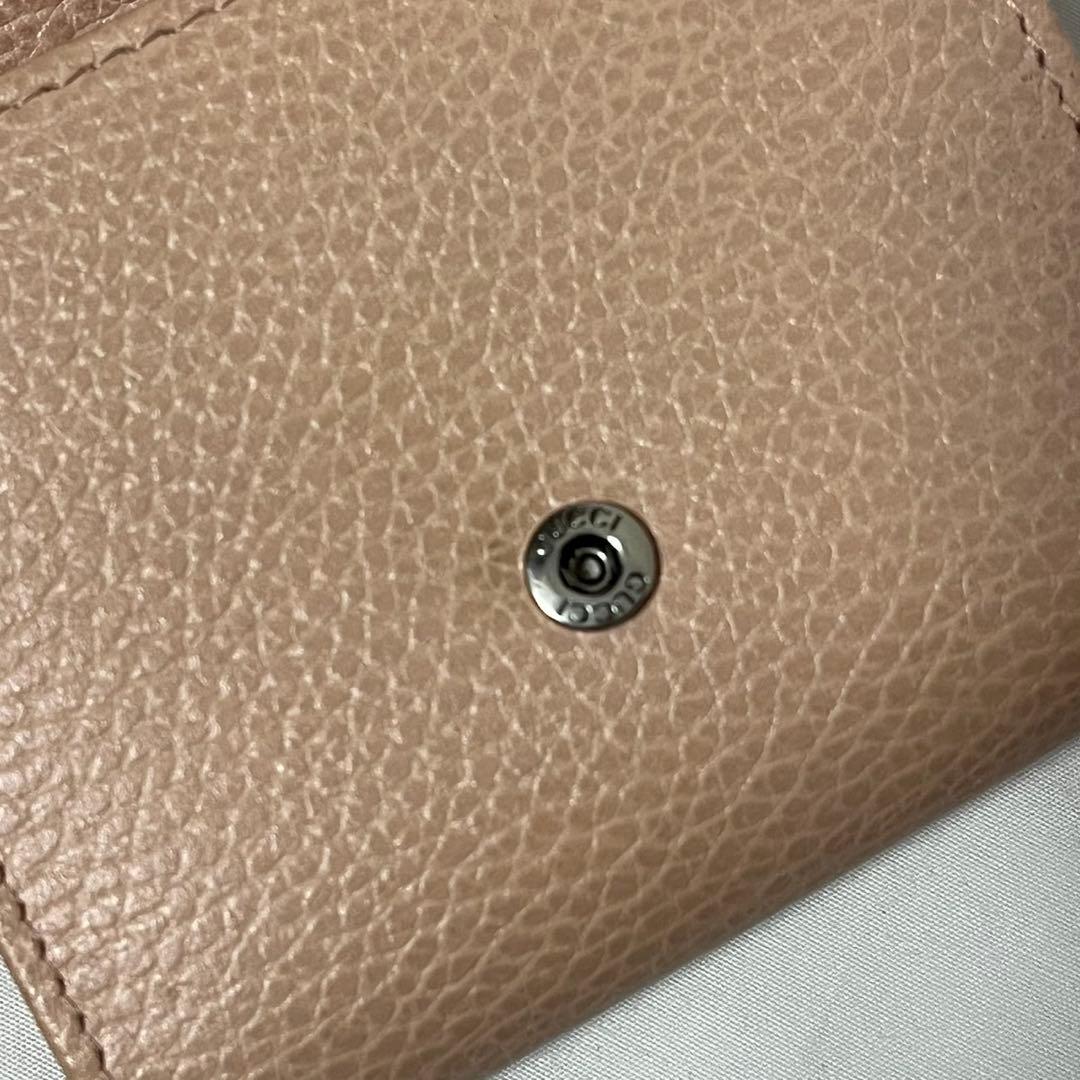 ✨未使用級✨　GUCCI 財布　ggマーモント　レザー　薄ピンク　ピンクベージュ
