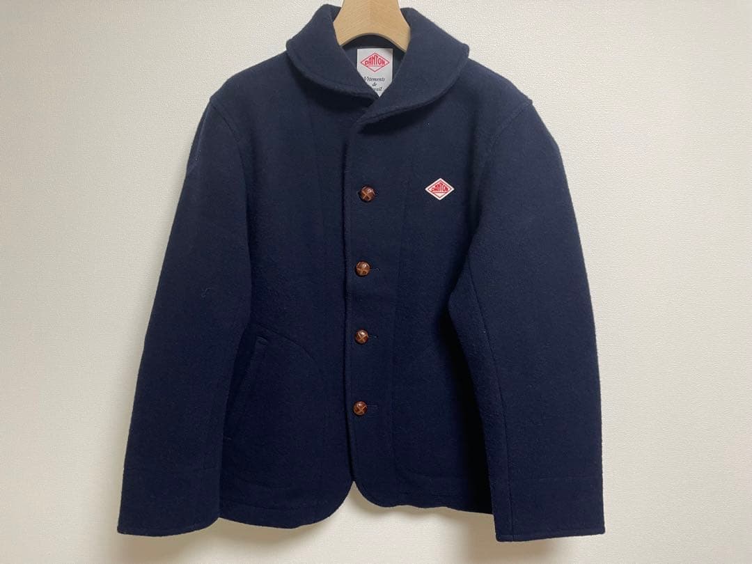 【極美品】ダントン　ウールライトパイルラウンドカラージャケット