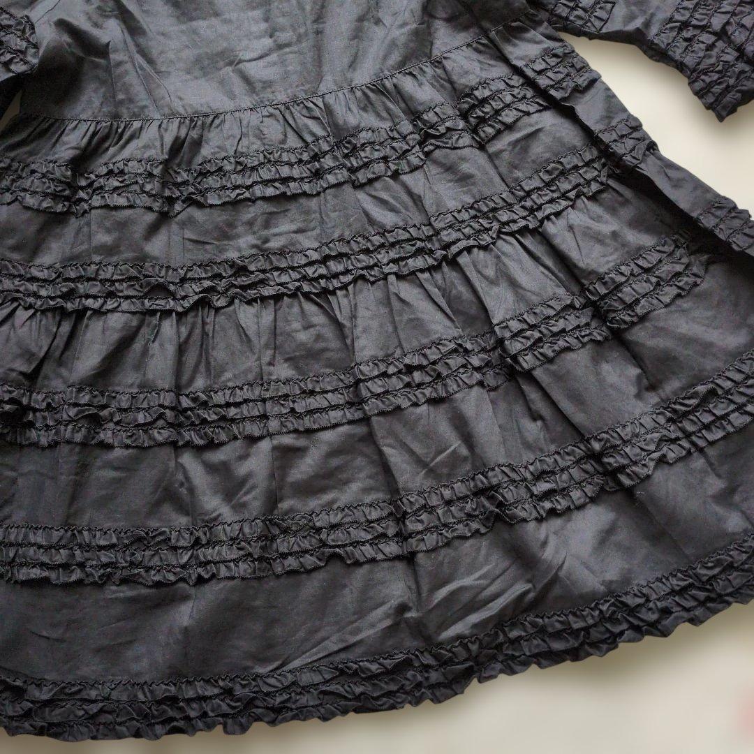 新品 ピンクハウス♥店舗限定 ピコフリルチュニックワンピース／黒