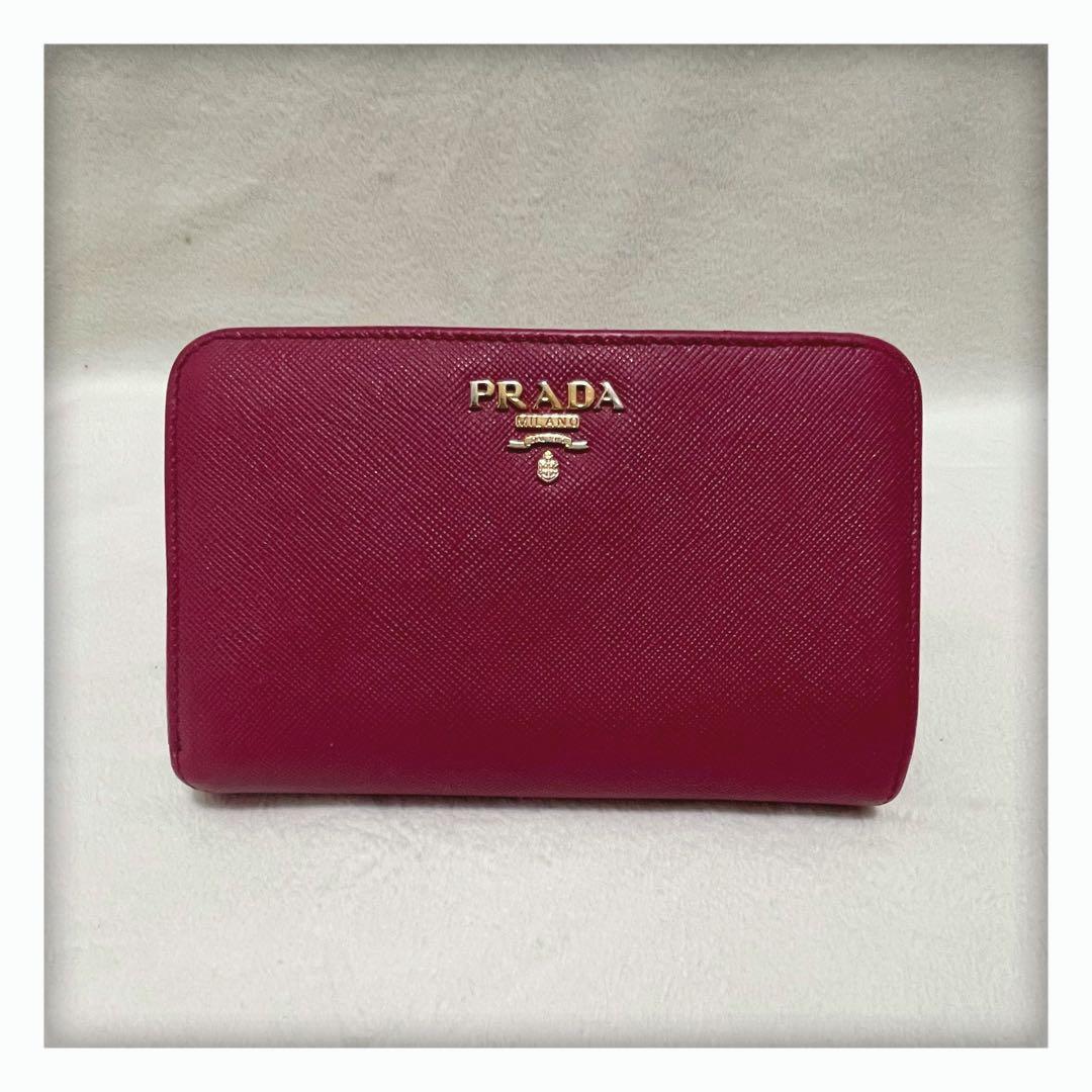 2/15中削除‼️ お得✨ PRADA プラダ サフィアーノ 二つ折り財布 ピンク