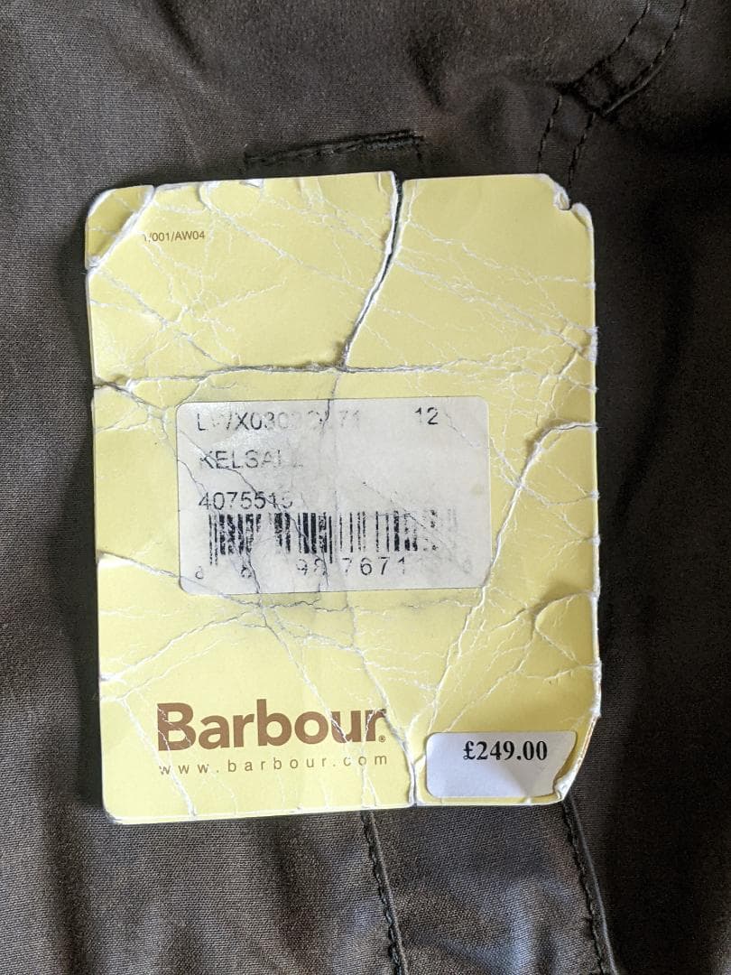BARBOUR バブアー KELSALL ワックスジャケット 中綿パーカー