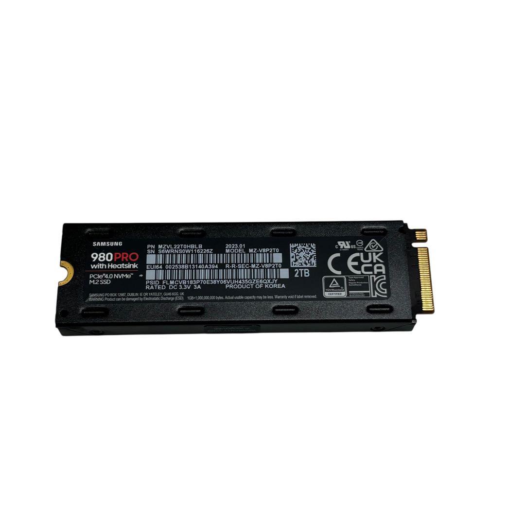 【動作確認済】Samsung 980 PRO ヒートシンクモデル 2TB