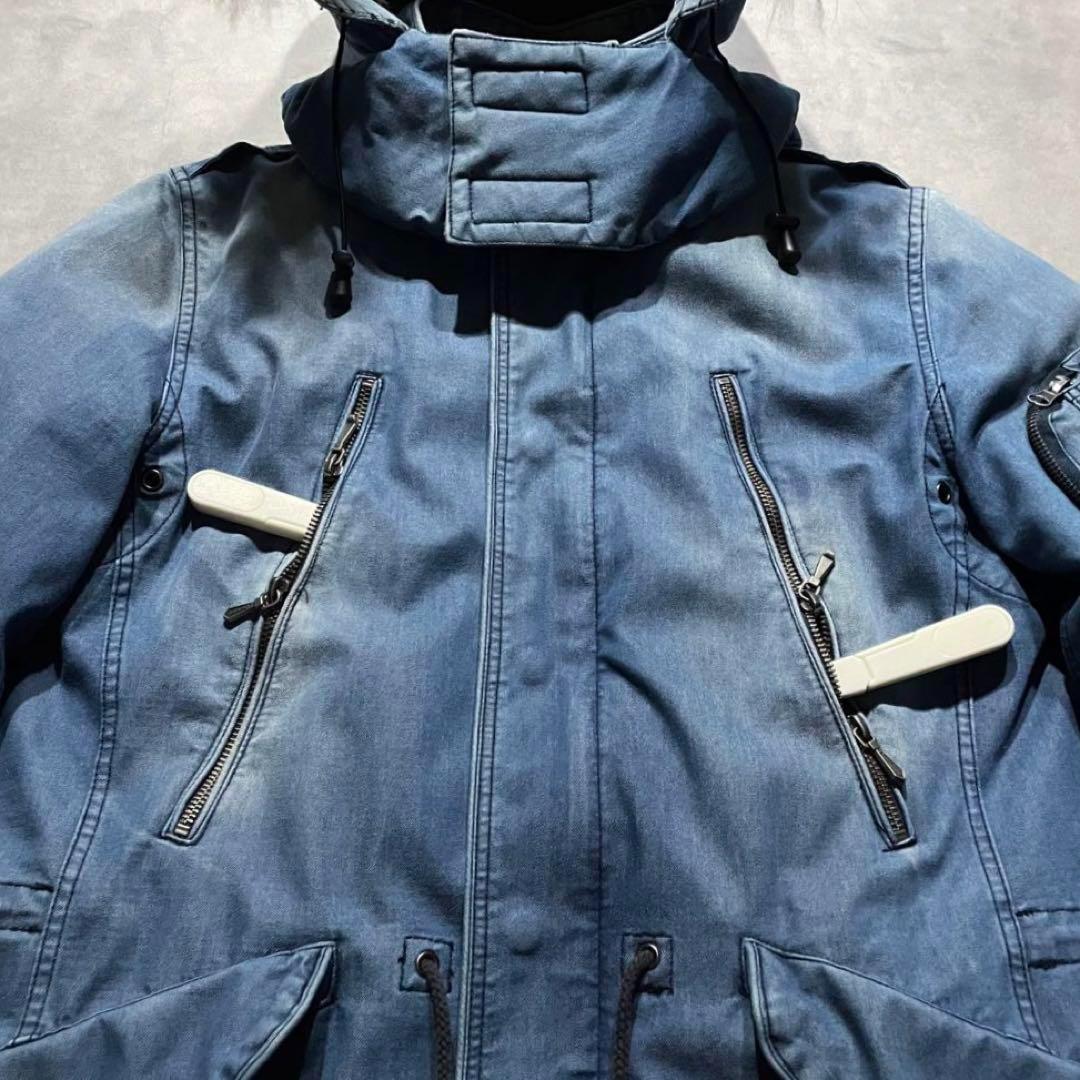 ジャケット・アウター BUFFALO BOBS denim fur military down Y2K