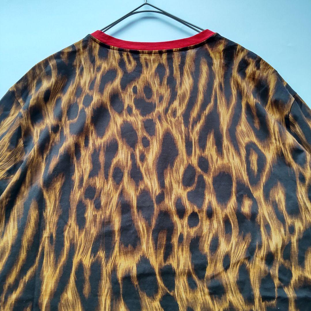 未使用級 ヴェルサーチ メドゥーサ スタッズ レオバード柄 メンズ Tシャツ L