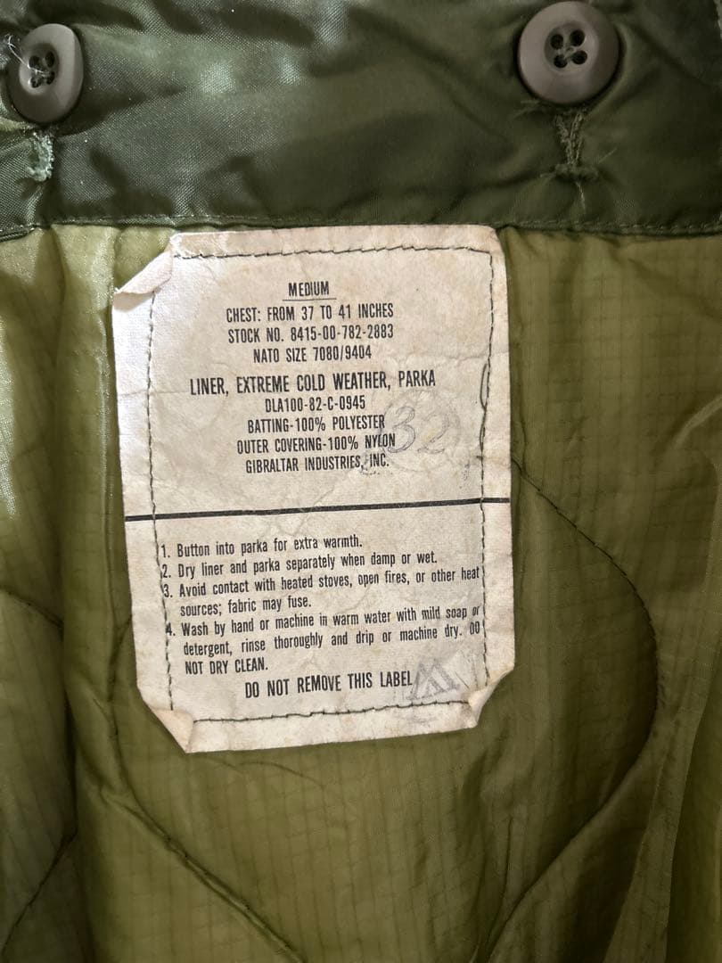 US M65 フィッシュテールパーカー（ライナー付）
