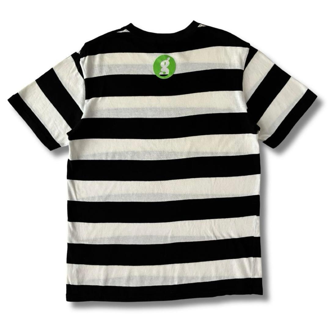 00s 日本製 グッドイナフ ブラック ワイド ボーダー 半袖 Tシャツ M