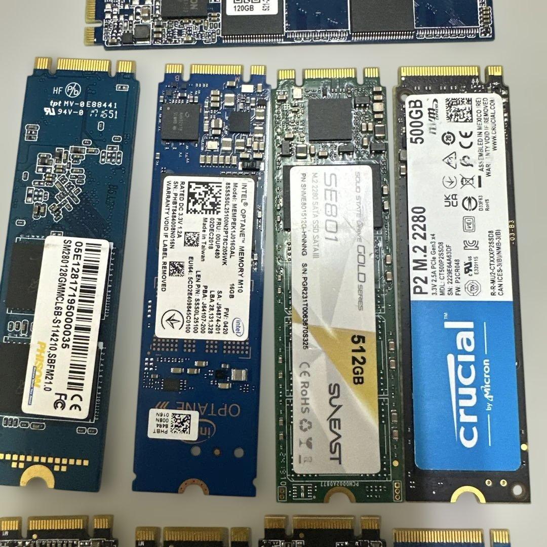 9点セット【各社ジャンク】M.2 SSD/1TB500GBなど