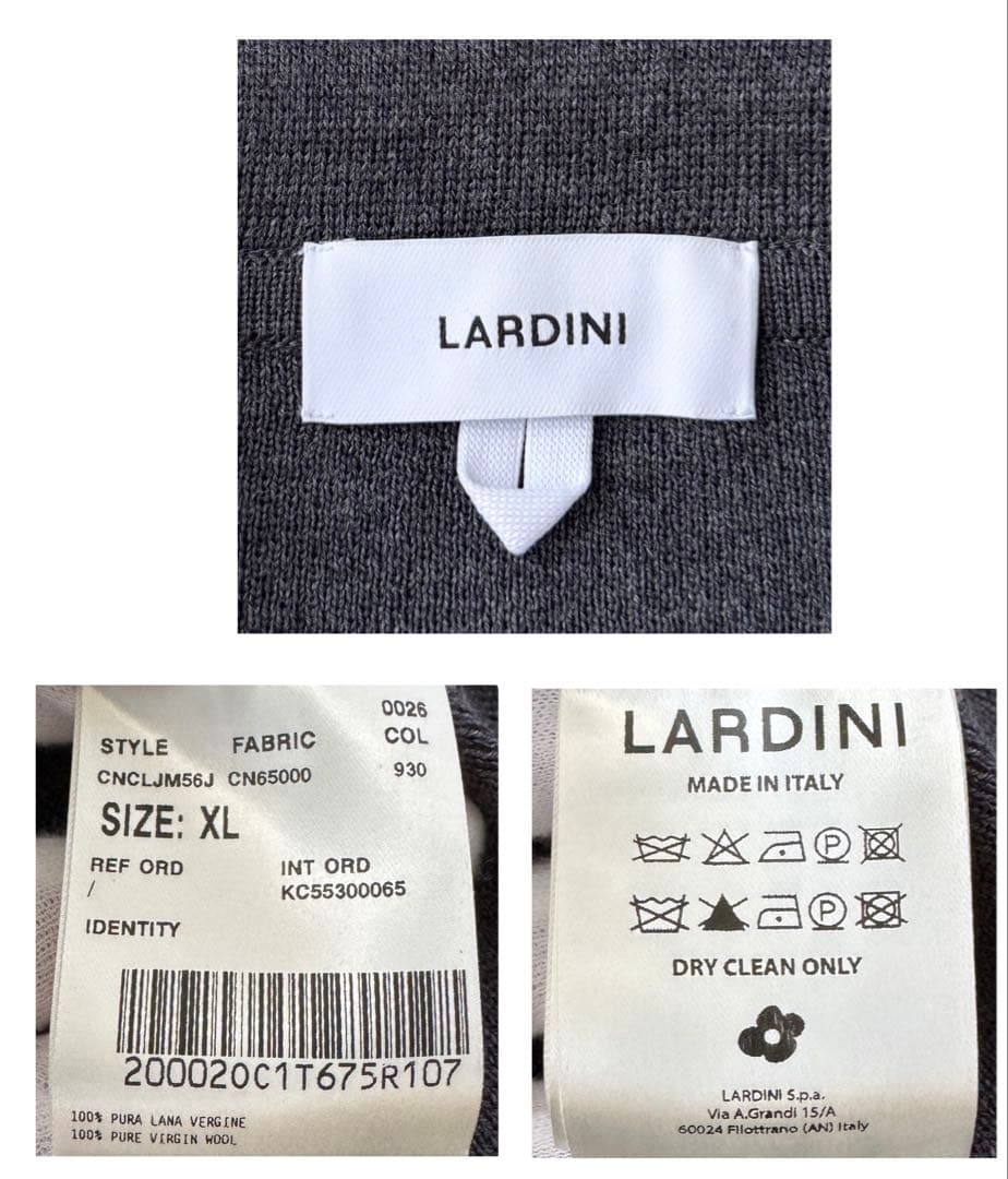LARDINI ラルディーニ 新品同様 ニット　ジャケット ジャケット XL