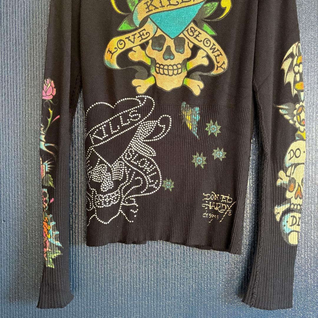 Ed hardy カーディガン ニット ジップ