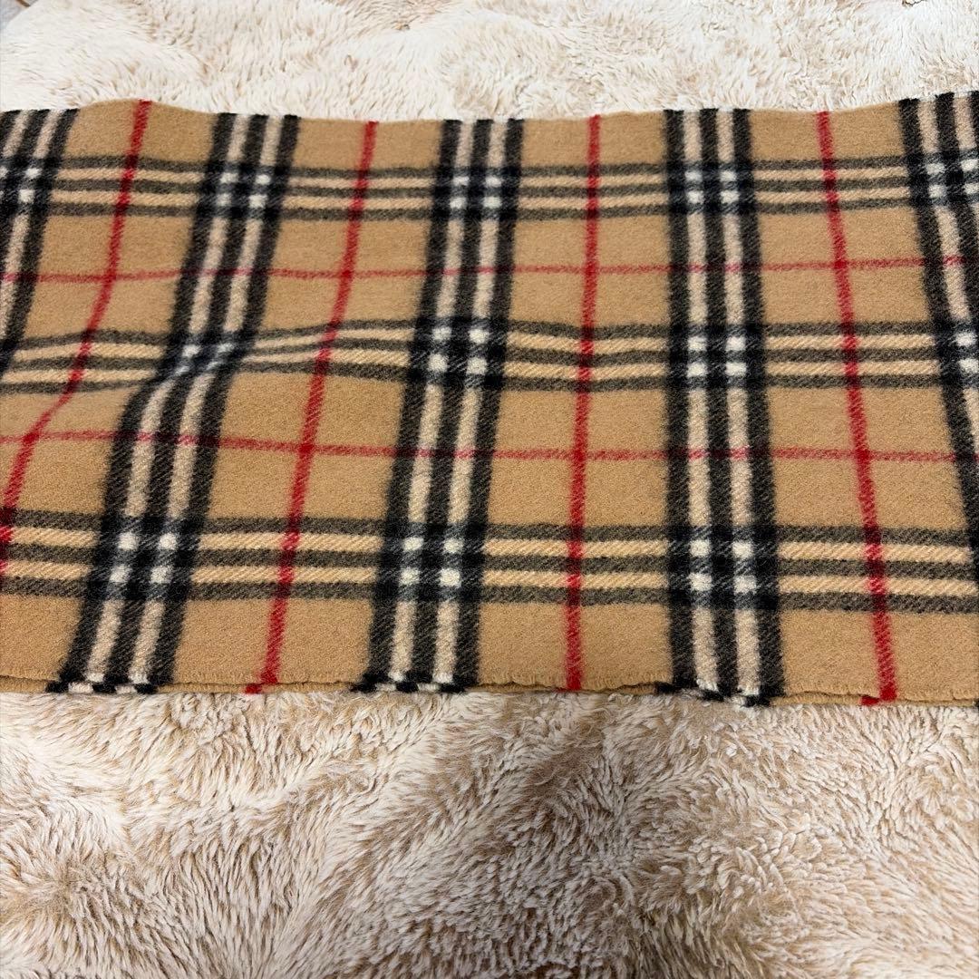 Burberry バーバリー　ベージュ　ノバチェック　マフラー　ラムウール