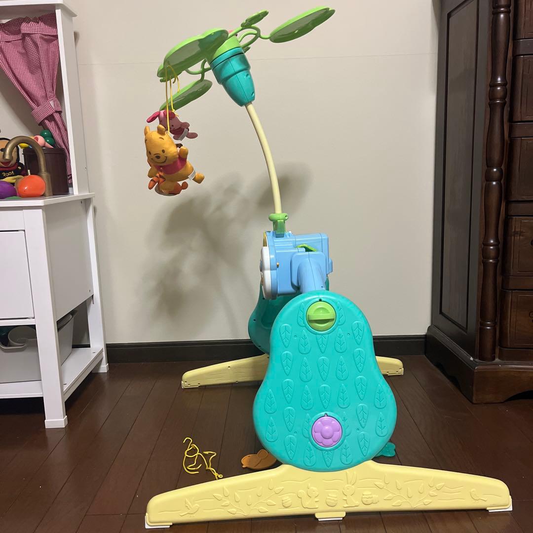 美品⭐︎くまのプーさん　えらべる回転6WAYジムにへんしんメリー　プーメリー