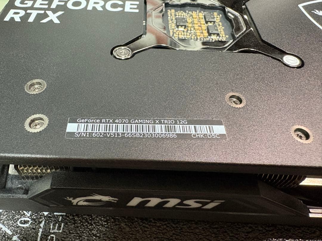 PC_GAMING様MSI GEFORCE RTX 4070 GAMING X