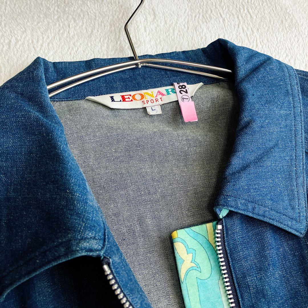 レオナール★ボリューム袖 スプリングコート 花柄 ロゴ刺繍 ビッグシルエット