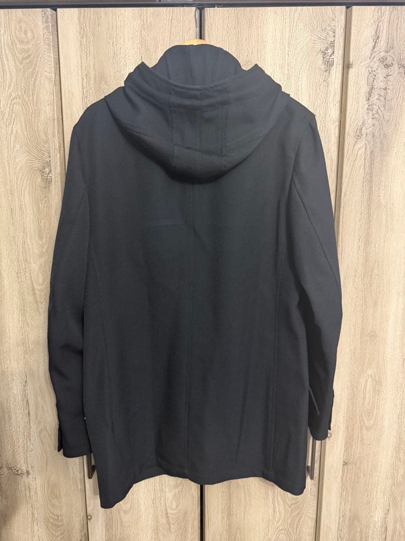 Yohji Yamamoto POUR HOMMEフードジャケット 黒 ギャバ