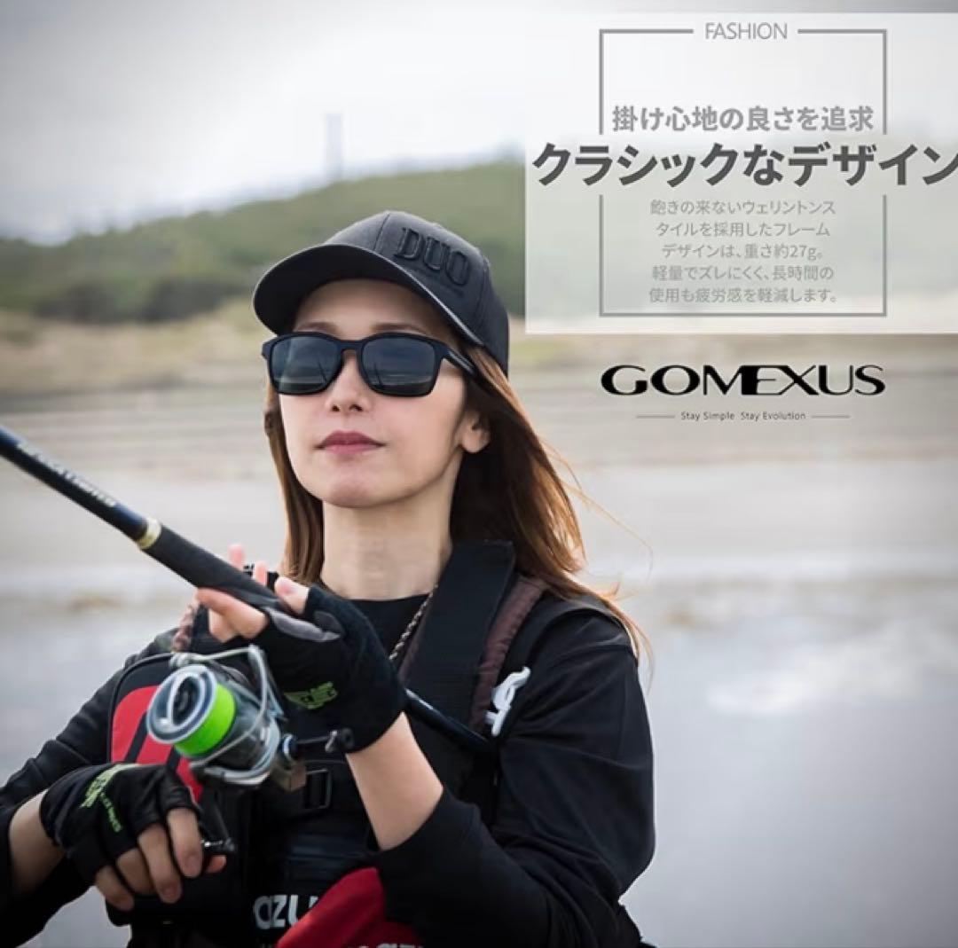 ゴメクサス J15 偏光サングラス CR-39光学レンズ スポーツサングラス 偏