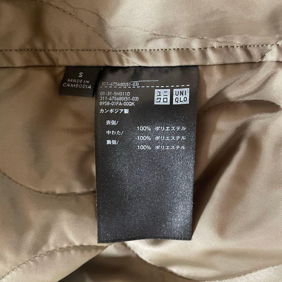 ユニクロ uniqlo ウィンドプルーフ2WAYコート S ブラウン 防風 撥水