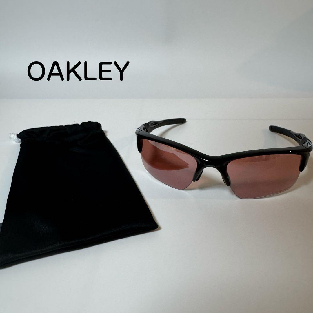 OAKLEY ブラックフレーム ピンクレンズ サングラス 袋付き