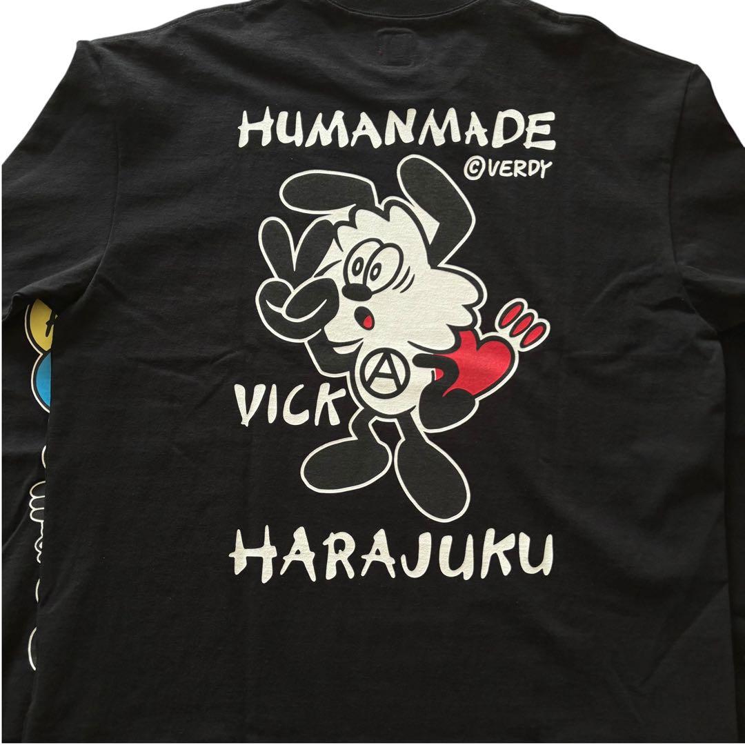 HUMAN MADE×VERDYロングスリーブTシャツ ブラック　I007
